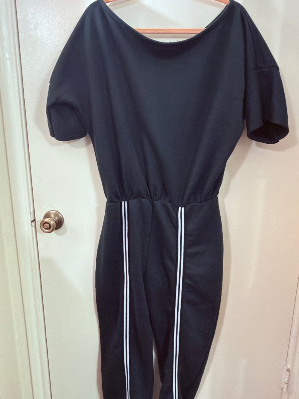 Pretty Little Thing Green Cotton-Polyester Athletic Jumpsuit Romper Size 12